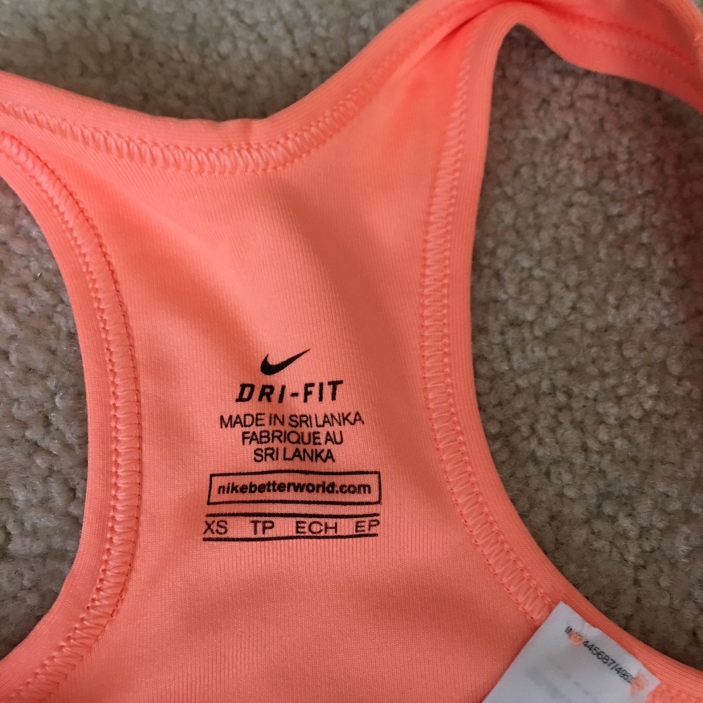 NIKE dri-FIT Tangerine Sports Bra - XSmall - Picture 3 of 5
